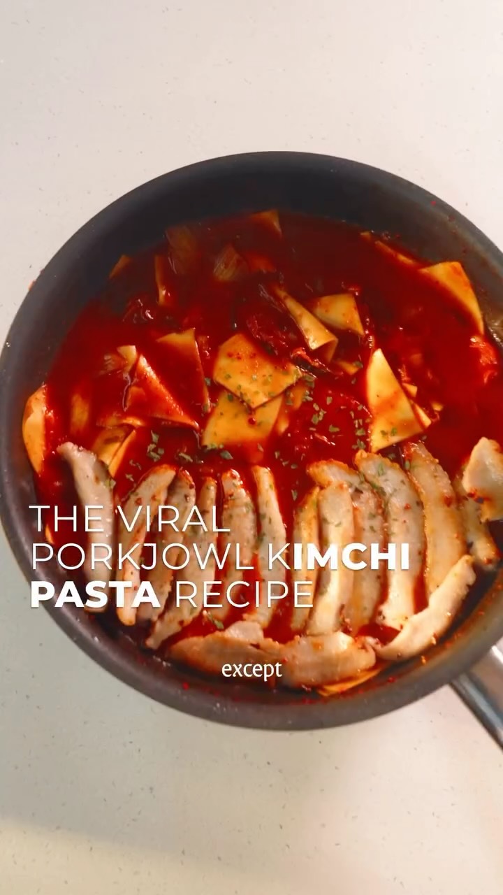 Kimchi Pork Jowl Pasta